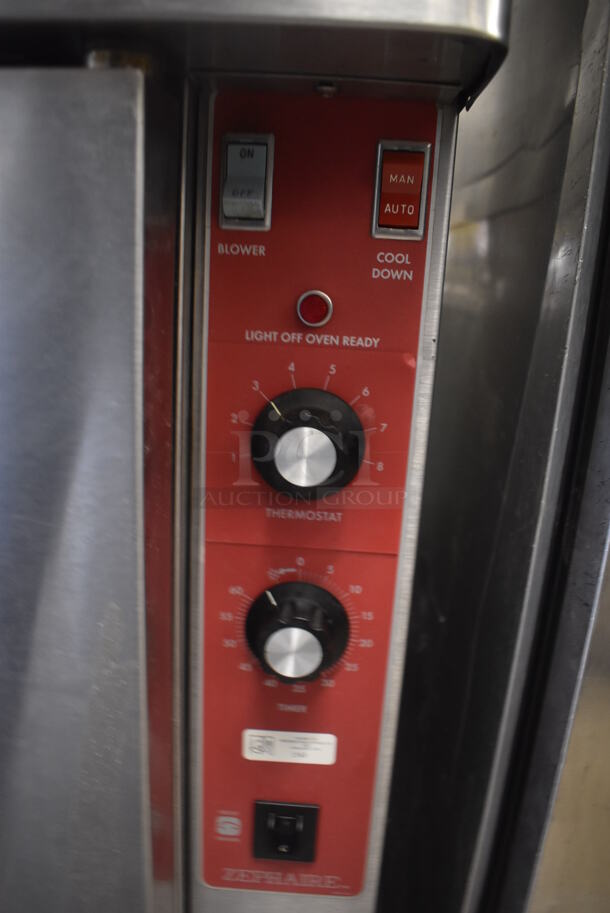 2 Blodgett ENERGY STAR Stainless Steel Commercial Electric Powered Full Size Convection Oven w/ Solid Doors and Thermostatic Controls. 208-240 Volts, 3 Phase. 38x40x71.5. 2 Times Your Bid! - Image 5 of 8