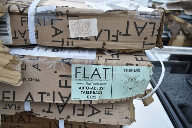 9 BRAND NEW SCRATCH AND DENT! FLAT Tech KX22 22" x 22" Self-Stabilizing Black Table Base. 9 Times Your Bid! - Image 6 of 8
