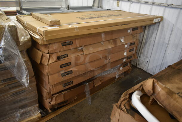 PALLET LOT of 7 BRAND NEW SCRATCH AND DENT! FT2460-07 Correll Deluxe Flip Top Table, 24" x 60" High Pressure Adjustable Height, Black Granite. 7 Times Your Bid! - Image 2 of 4