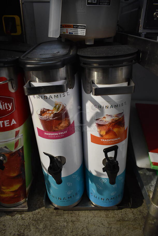 Curtis TCTS10600 Stainless Steel Commercial Countertop Iced Tea Machine w/ 2 Beverage Holder Dispensers and Poly Brew Basket.  - Image 3 of 7