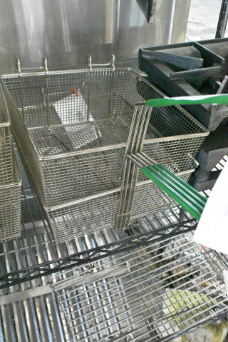 2 BRAND NEW SCRATCH AND DENT! Items Including 3698030099 Frymaster 8030099 12 1/2" x 13" x 5 1/4" Full Size Fryer Basket and 3698030015 Frymaster 8030015 11 1/2" x 14" x 4 1/2" Full Size Fryer Basket. 2 Times Your Bid! 