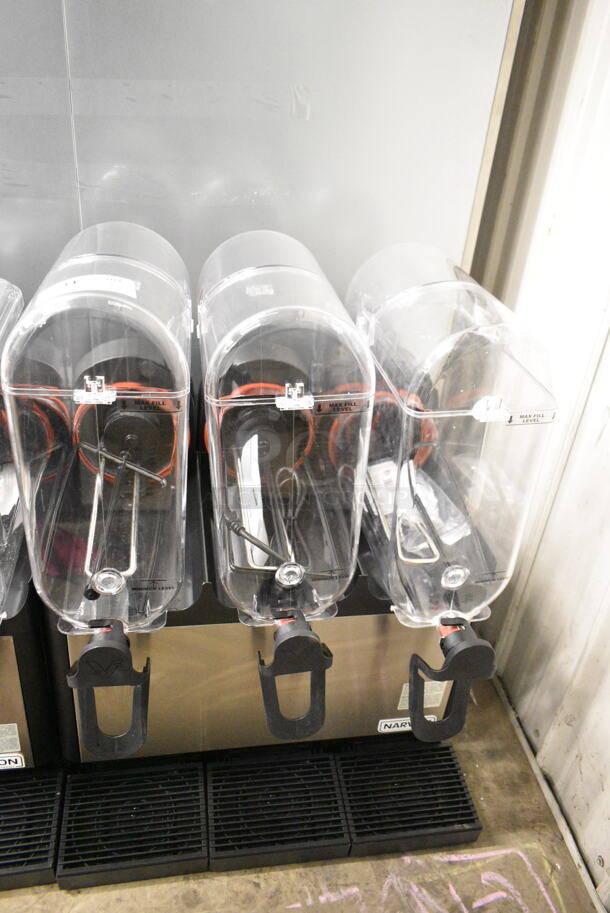 BRAND NEW SCRATCH AND DENT! Narvon 378RBD5G3 Stainless Steel Triple 5 Gallon Bowl Refrigerated Beverage Dispenser. 115 Volts, 1 Phase. Tested and Working! - Image 2 of 9