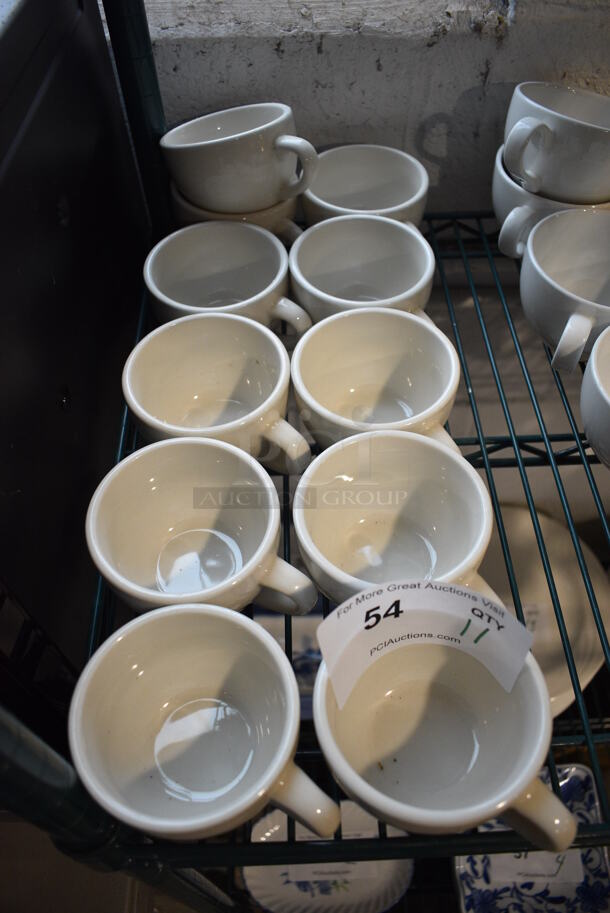 11 White Ceramic Mugs. 5x3.75x2.5. 11 Times Your Bid! - Image 2 of 3