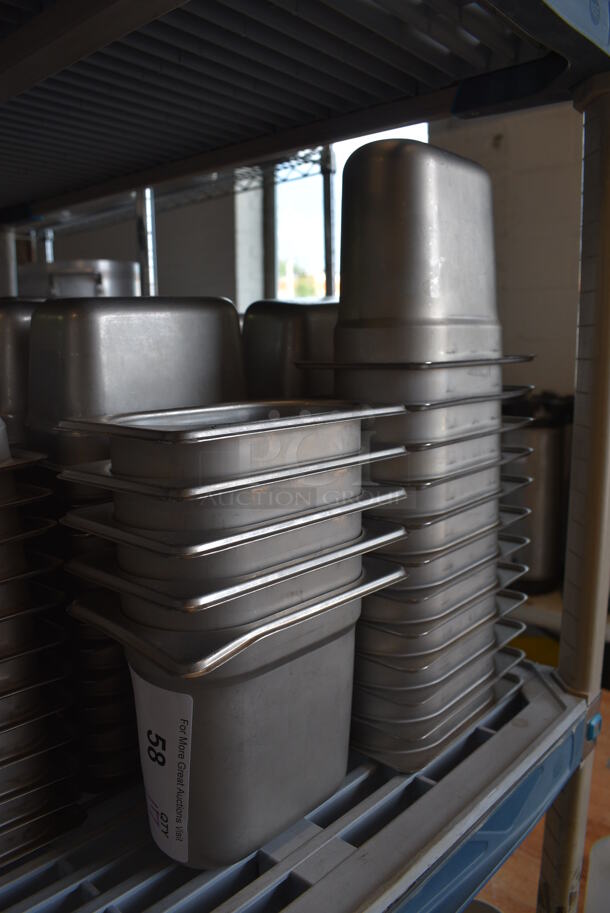 17 Stainless Steel 1/9 Size Drop In Bins. 1/9x6. 17 Times Your Bid!