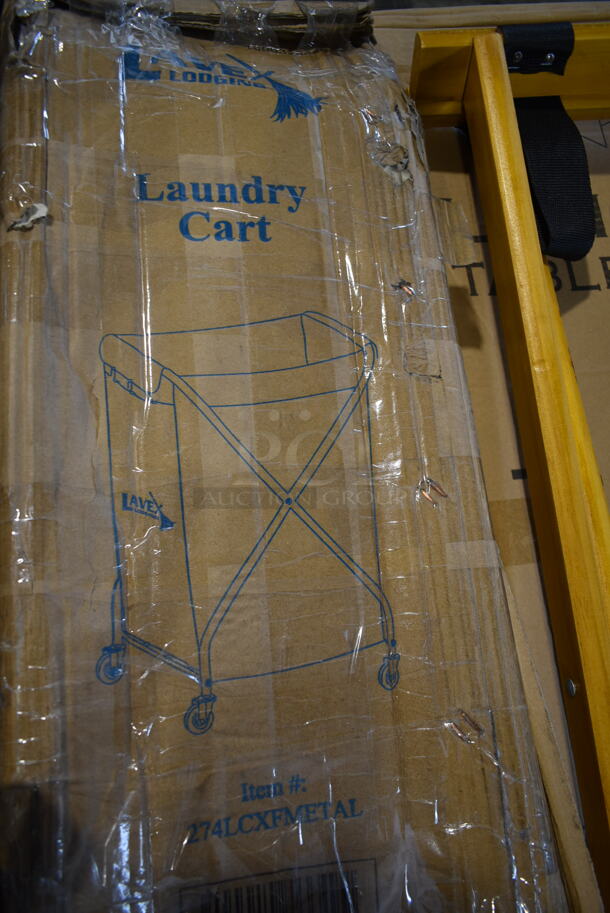 BRAND NEW IN BOX! Lavex 274LCXFMETAL Metal Laundry Cart. - Image 3 of 4