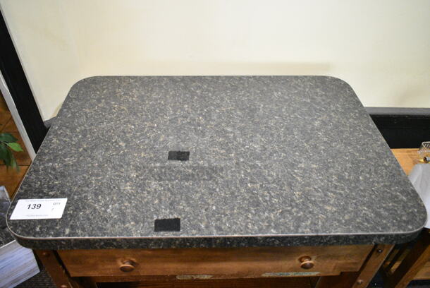 Wooden Counter w/ Drawer and Under Shelves. (check in)  - Image 6 of 6