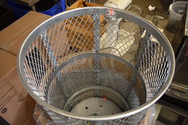2 BRAND NEW! Metal Wire Trash Cans. 23.5x23.5x33. 2 Times Your Bid! - Image 2 of 3