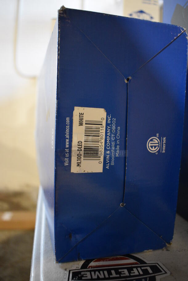 4 BRAND NEW IN BOX! Alvin ML100-DLED White Swing Arm LED Magnifier Lamps. 4 Times Your Bid! - Image 3 of 3