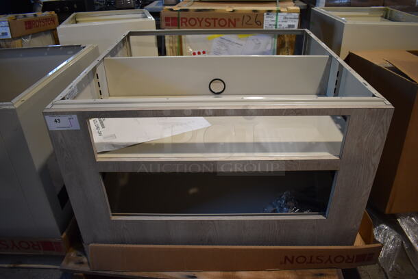 BRAND NEW! Royston 62110980-296 Wood Pattern and Metal Counter. 42x42x26.5 - Image 1 of 6