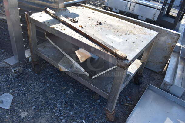 Metal Commercial Equipment Stand w/ Under Shelf on Commercial Casters. 36x26x24 - Image 2 of 3