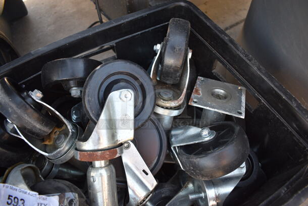 ALL ONE MONEY! Lot of Various Items Including Commercial Casters. 17x14x11 - Image 3 of 4
