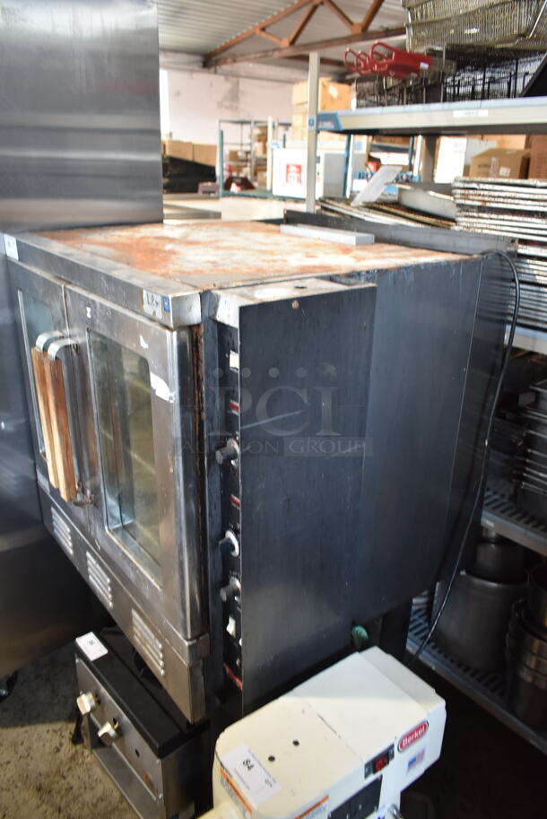 Vulcan Stainless Steel Commercial Propane Gas Powered Full Size Convection Oven w/ View Through Doors, Metal Oven Racks and Thermostatic Controls. - Image 7 of 10