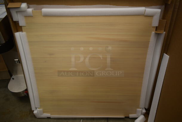 7 BRAND NEW IN BOX! Lancaster Table & Seating 36"x36" Solid Wood Live Edge White Wash Tabletop. 7 Times Your Bid! - Image 2 of 6