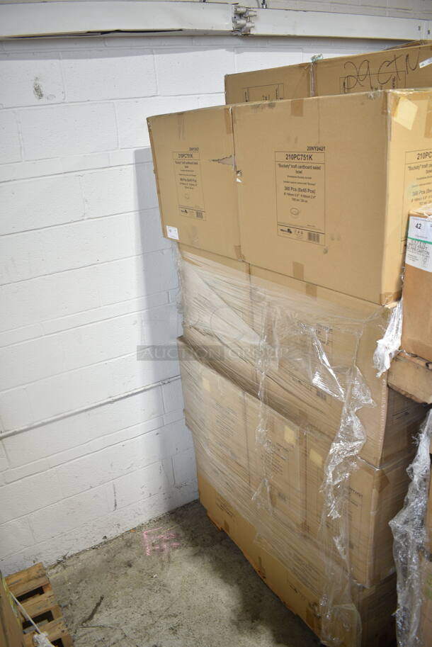 PALLET LOT of 14 BRAND NEW Boxes of 210PC751K Buckaty Kraft Cardboard Salad Bowl. 14 Times Your Bid!  - Image 2 of 3