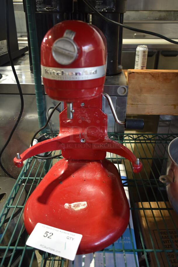 KitchenAid Professional 600 KP26M1XER Metal Countertop 6 Quart Planetary Dough Mixer w/ Metal Mixing Bowl, Paddle and Whisk Attachments. 120 Volts, 1 Phase. Tested and Working! - Image 5 of 7
