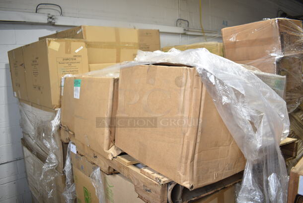 5 BRAND NEW Boxes of M Tucker MTUCK10V Crispy Chicken Skin 10x7x12 White Kraft Paper Shopping Bags w/ Twisted Paper Handles. 5 Times Your Bid!  - Image 3 of 4