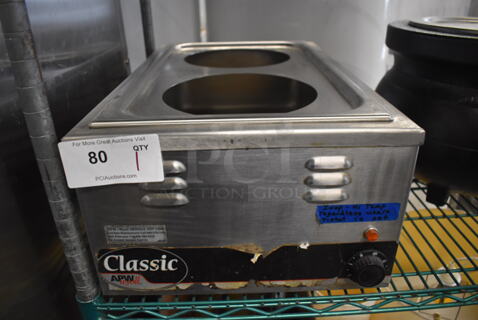 APW Wyott W-3V Stainless Steel Commercial Countertop Food Warmer. 120 Volts, 1 Phase. 14.5x23x9.5. Tested and Working!