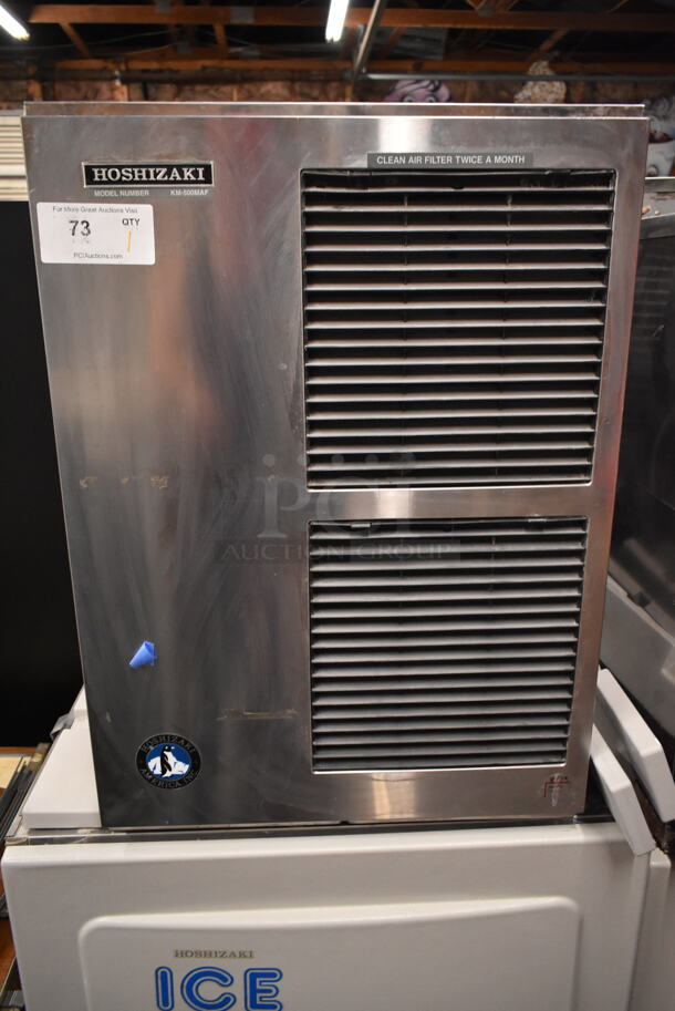 Hoshizaki KM-500MAF Stainless Steel Commercial Ice Machine Head on Hoshizaki DB-200C Commercial Hotel Dispenser Ice Bin. 115-120 Volts, 1 Phase.  - Image 2 of 6