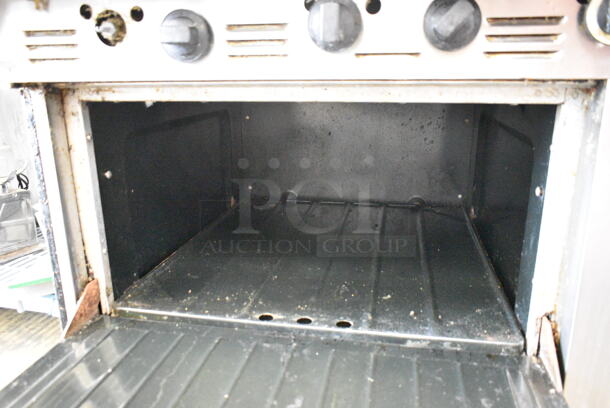 Garland Stainless Steel Commercial Natural Gas Powered Flat Top Griddle w/ Oven.  - Image 5 of 6