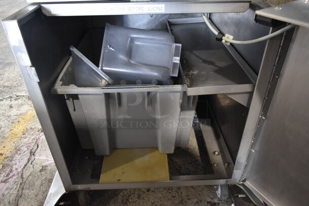 Fresh N Squeeze POS-1 Stainless Steel Commercial Floor Style Automatic Citrus Juicer on Commercial Casters. 120 Volts, 1 Phase. Tested and Working! - Image 8 of 8