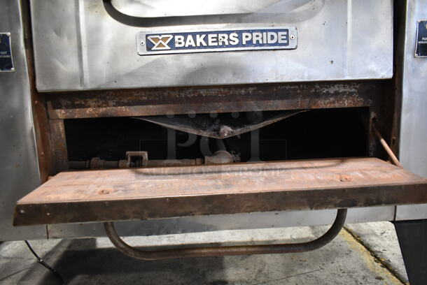 2 Bakers Pride Stainless Steel Commercial Natural Gas Powered Single Deck Pizza Oven w/ Cooking Stones on Metal Legs. 2 Times Your Bid! - Image 8 of 10