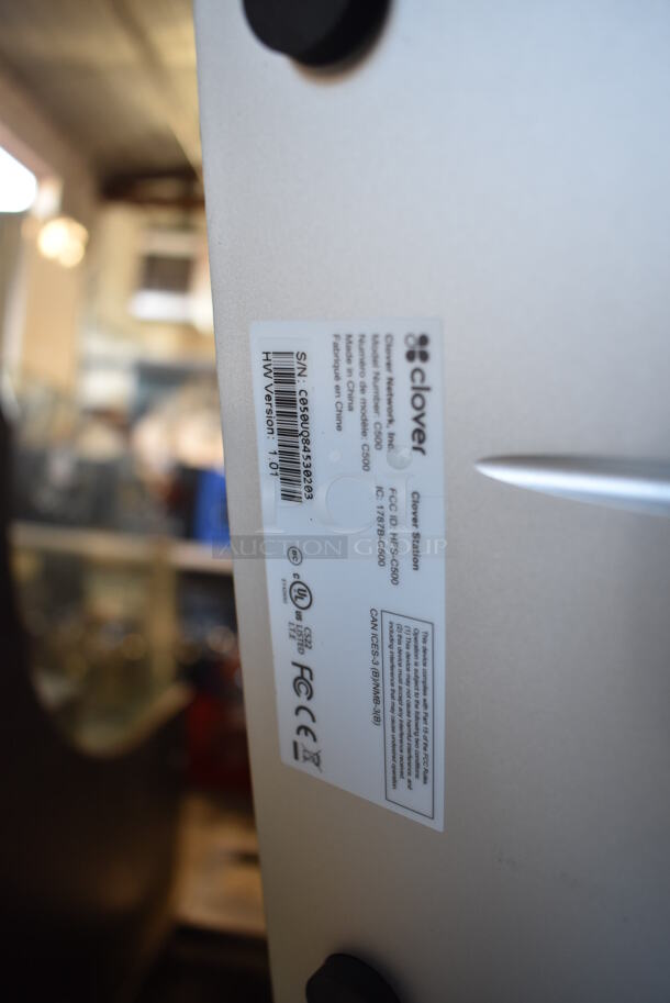 ALL ONE MONEY! Lot of Clover C100 POS Monitor, Clover P100 Receipt Printer and Metal Cash Drawer - Image 5 of 8