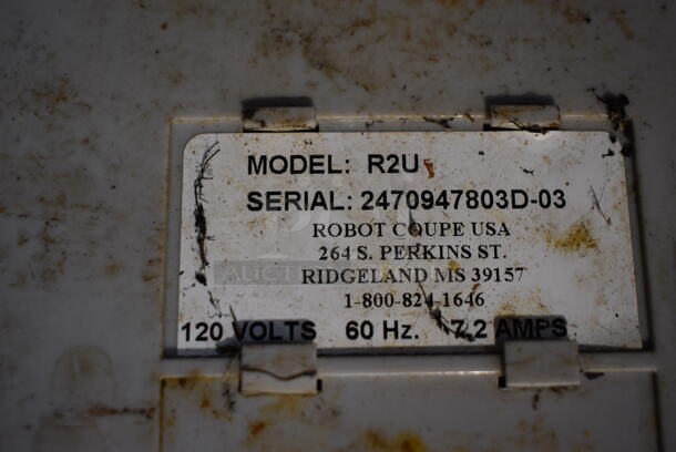 Robot Coupe R2U Metal Commercial Countertop Food Processor w/ Bowl, Lid and S Blade. 120 Volts, 1 Phase. 8x11x17. Tested and Working! - Image 7 of 7