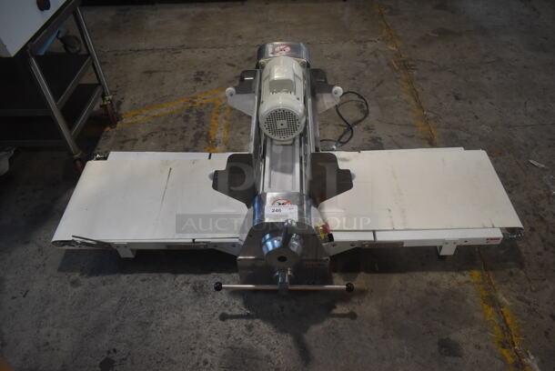 Estella 348DSC67 Commercial Stainless Steel Countertop Reversible Dough Sheeter. 110 Volts, 1 Phase. Tested and Working! - Image 1 of 8