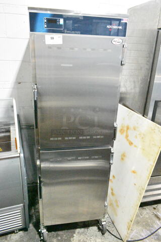 2016 Alto Shaam 1200-UP Stainless Steel Commercial Heated Holding Cabinet on Commercial Casters. 208-240 Volts, 1 Phase. 