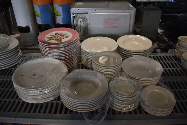 ALL ONE MONEY! Lot of 84 Various White Ceramic Plates