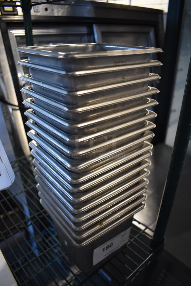 16 Stainless Steel 1/6 Size Drop In Bins. 1/6x6. 16 Times Your Bid! - Image 2 of 3