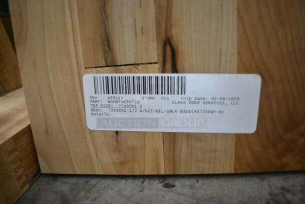 BRAND NEW SCRATCH AND DENT! Regency 600WTOB3072G Wood Top Work Table. See Pictures for Damage. - Image 6 of 6