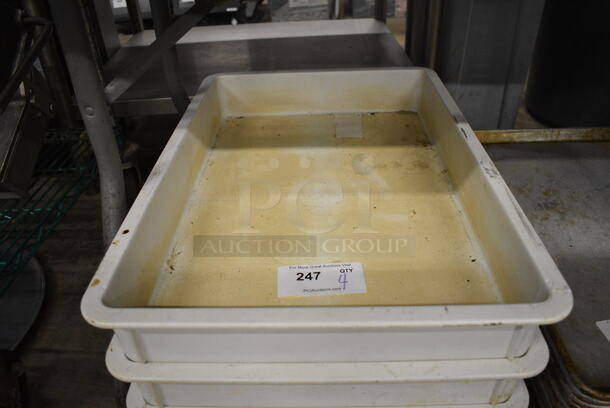 4 White Poly Dough Bins. 18x26x3. 4 Times Your Bid! - Image 2 of 3