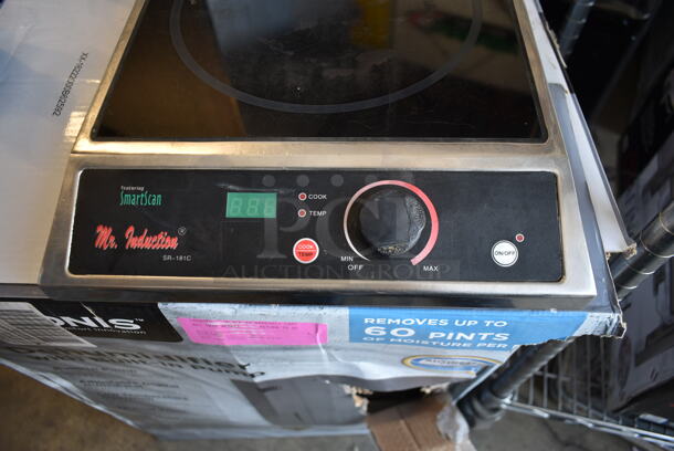 Mr Induction SR-181C Stainless Steel Commercial Countertop Electric Powered Single Burner Induction Range. 120 Volts, 1 Phase.  - Image 3 of 4
