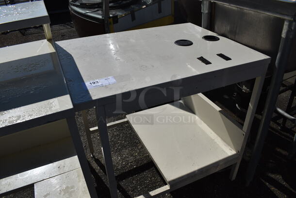 Metal Counter w/ Partial Under Shelf. 30x23x30.5 - Image 2 of 4