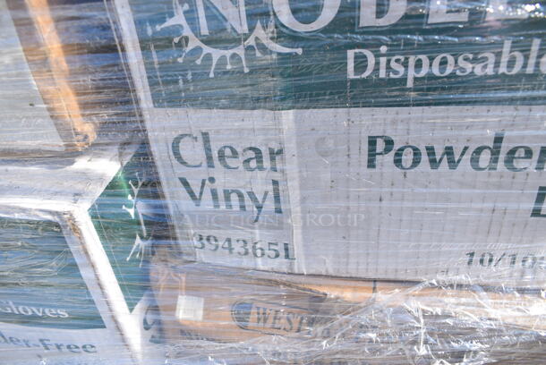 PALLET LOT of 19 BRAND NEW Boxes Including 500CC32P Choice Clear PET Plastic Cold Cup - 32 oz. - 500/Case, 394365L Noble Products Disposable Gloves Large, 612LOB15LBDC Choice 1.5 lb. Deep Oblong Foil Take-Out Container with Board Lid - 250/Case, 999PCC16W Choice 16 oz. White Poly Paper Cold Cup - 50/Pack, 500TW16S Choice 16 oz. Translucent Thin Wall Squat Plastic Cold Cup - 1000/Case. 19 Times Your Bid!  - Image 6 of 12
