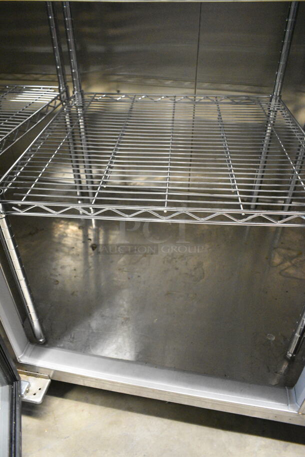 Endura MNR806SSG/0 Stainless Steel Commercial 6 Half Size Door Reach In Cooler Merchandiser w/ Metro Shelving Unit. 115 Volts, 1 Phase. Tested and Working! - Image 7 of 11
