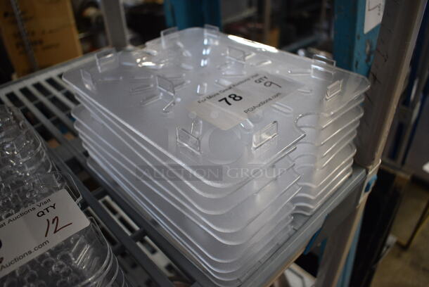 ALL ONE MONEY! Lot of 9 Clear Poly 1/2 Size Drop In Bin Straining Inserts! - Image 2 of 3