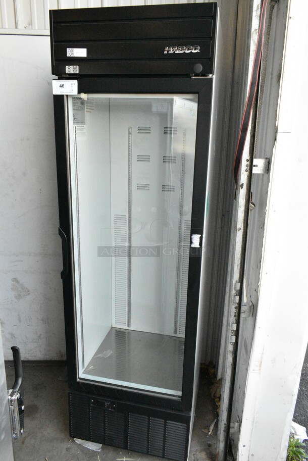 2019 Habco SE18 Metal Commercial Single Door Reach In Cooler Merchandiser. 115 Volts, 1 Phase. Tested and Working! - Image 1 of 3