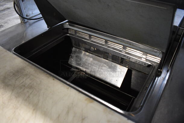 Delfield Stainless Steel Commercial Sandwich Salad Prep Table Bain Marie Mega Top w/ Cutting Board, Over Shelf and 4 Drawers on Commercial Casters. 115 Volts, 1 Phase. 65x33x55. Tested and Powers On But Temps at 49 Degrees - Image 5 of 7