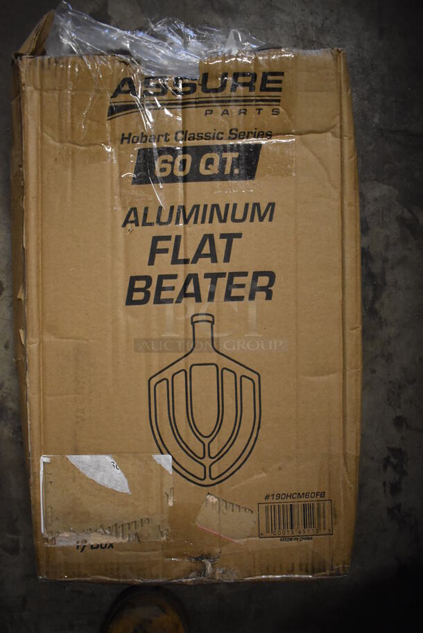 BRAND NEW IN BOX! Assure 19OHCM60FB Aluminum 60 Quart Flat Beater Attachment for Hobart Mixer. 12x3x20 - Image 5 of 5