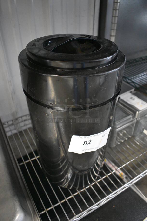 Black Poly Canister. 8x8x15 - Image 2 of 4