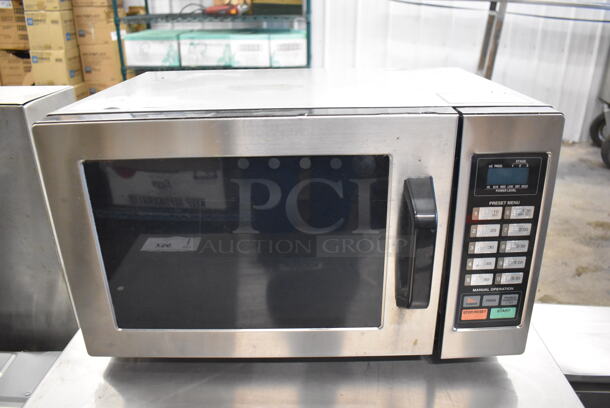 Panasonic NE-1054F Stainless Steel Commercial Countertop Microwave Oven. 120 Volts, 1 Phase. 20x13x12