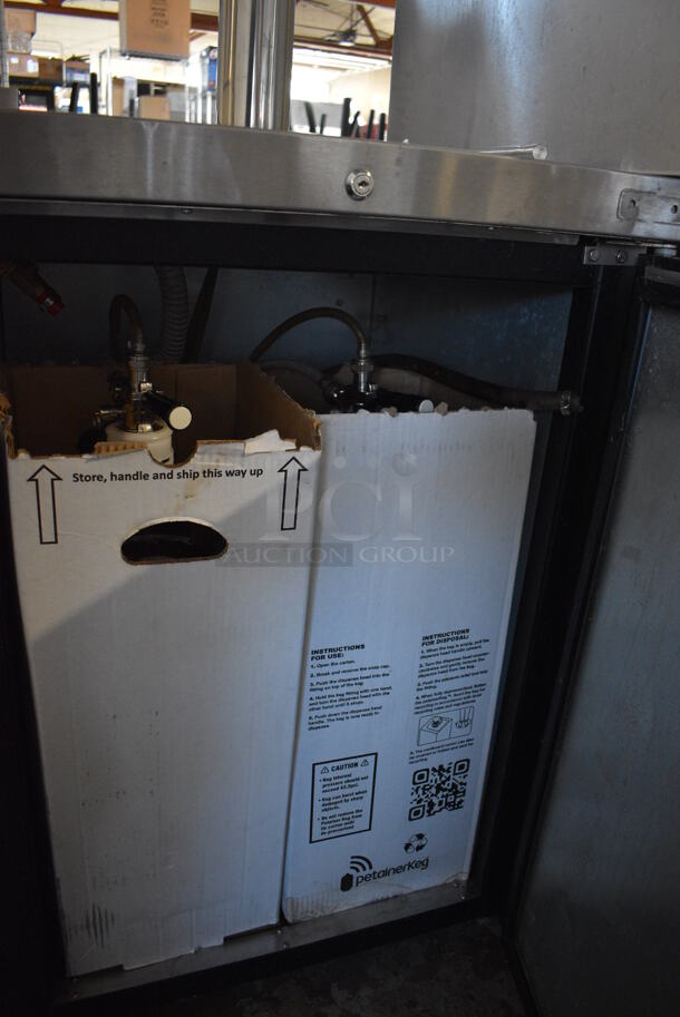 2015 Asber ADC C-23 NT Stainless Steel Commercial Direct Draw Kegerator w/ 2 Head Beer Tower and 2 Kegs. 115 Volts, 1 Phase. 25x29x64. Tested and Working! - Image 5 of 6