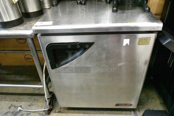 Turbo Air TUR-28SD Stainless Steel Commercial Single Door Undercounter Cooler on Commercial Casters. 115 Volts, 1 Phase. Tested and Powers On But Does Not Get Cold - Image 1 of 5