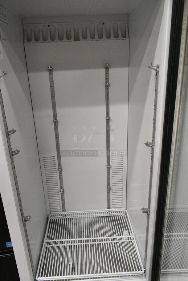 Habco SE12 Metal Commercial Single Door Reach In Cooler Merchandiser w/ Poly Coated Racks. 115 Volts, 1 Phase. Tested and Working! - Image 2 of 4