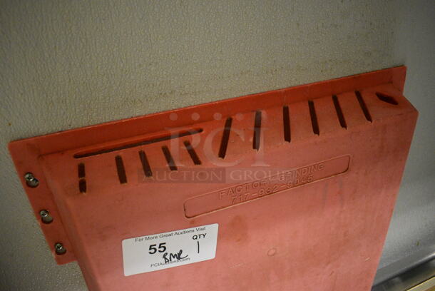 Red Poly Wall Mount Knife Holder. 20x3x16. BUYER MUST REMOVE. (kitchen) - Image 4 of 4