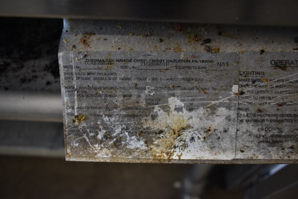 Thermatek TC48-48GN Stainless Steel Commercial Natural Gas Powered Flat Top Griddle on Stainless Steel Equipment Stand w/ Commercial Casters. - Image 5 of 6