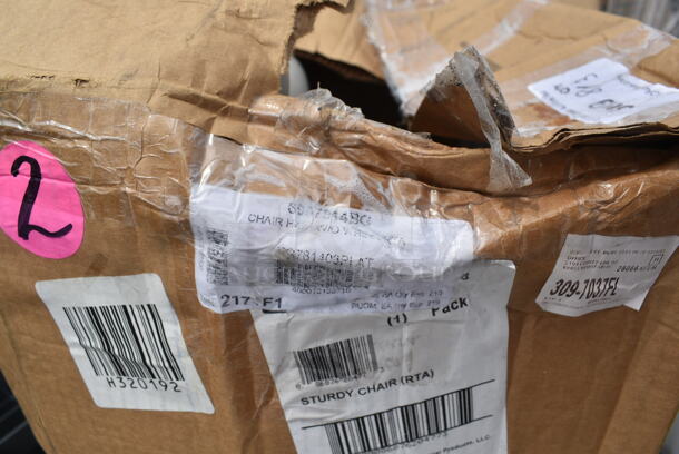 BRAND NEW SCRATCH AND DENT! Rubbermaid 6967914BG FG781408PLAT Platinum Sturdy Chair Restaurant High Chair without Wheels (Ready to Assemble) - Image 4 of 4