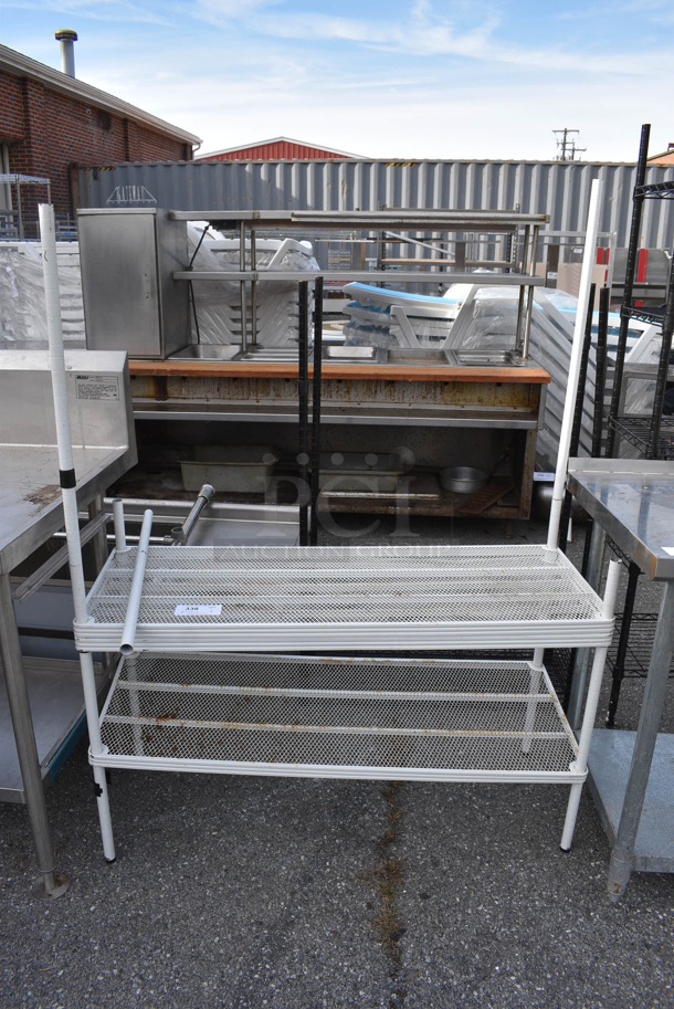 White Wire Shelving Unit. BUYER MUST DISMANTLE. PCI CANNOT DISMANTLE FOR SHIPPING. PLEASE CONSIDER FREIGHT CHARGES. 47x18x64 - Image 1 of 4